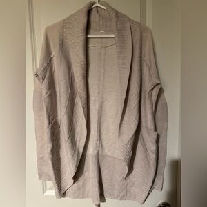 lululemon athletica Shawl-Collar Open-Front Cardigan - Light Taupe